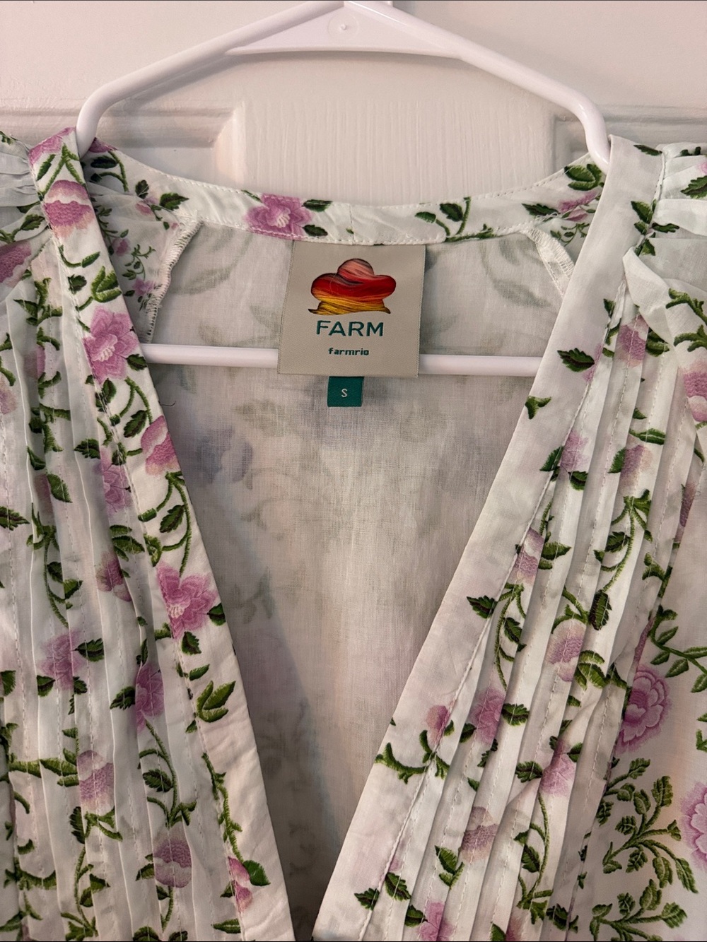 FARM Rio White Floral Tie-Waist Midi Dress - Picture 2 of 5